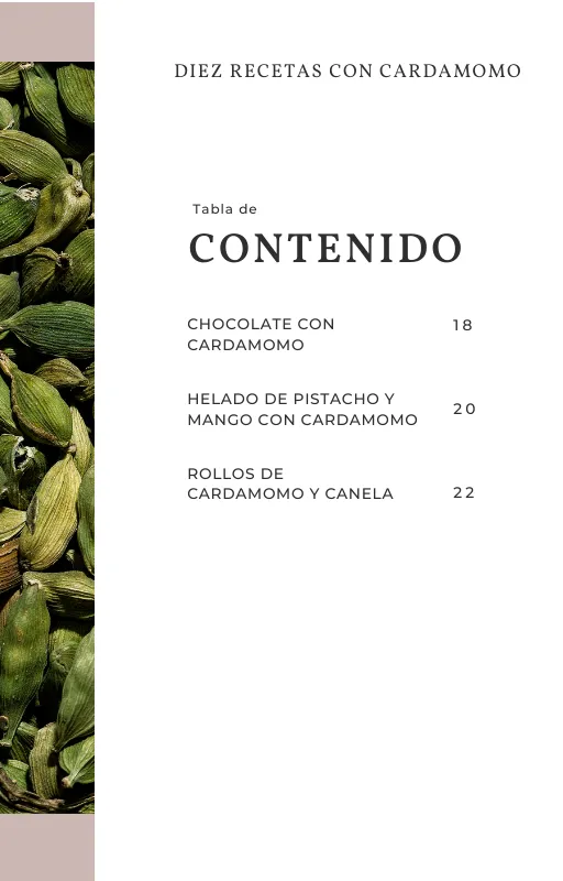 Serie de videos explicando recetas con cardamomo